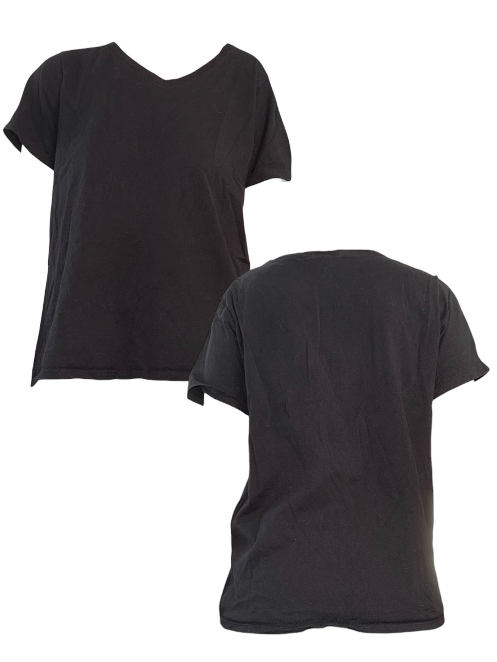 Hanes V Neck Black Top